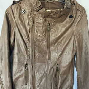 Baguda light brown leather jacket